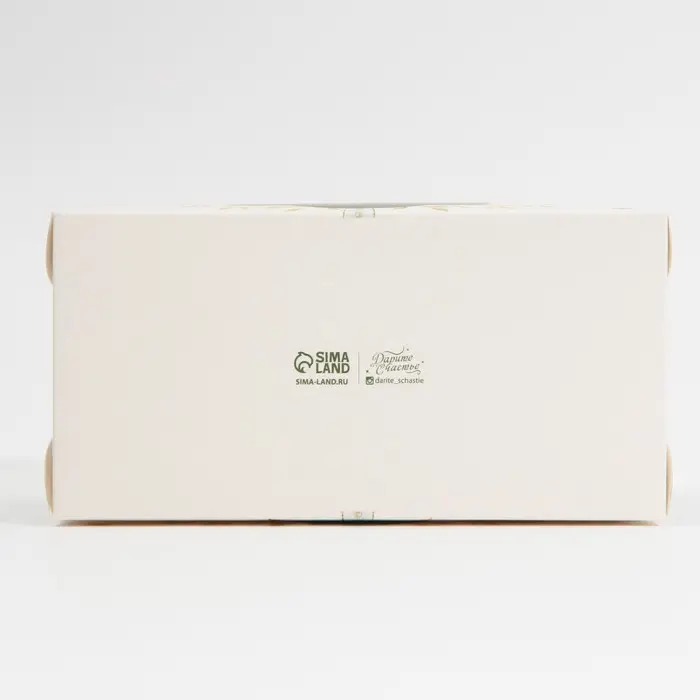 Коробка для капкейка «Бело-золотой», 16 х 8 х 10 см