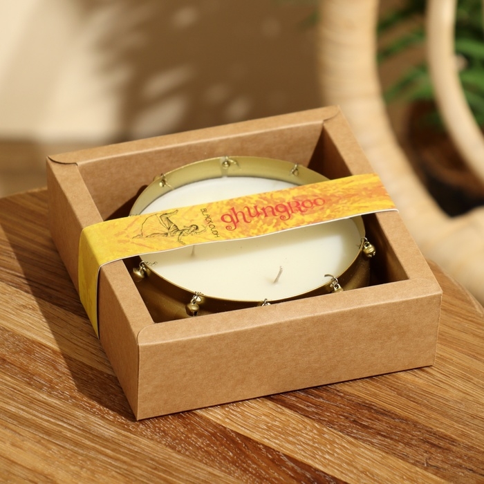 Свеча ароматическая  Свеча ароматическая "Ghungroo ourli" 120 гр, соевый воск, black oudh