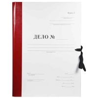Папка архивная Дело Форма 21 на завязках А4, 100мм бордовая