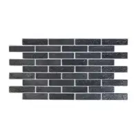 Панель ПВХ Кирпич черный 498х960 мм