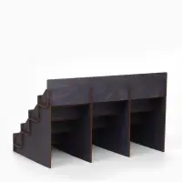 Подставка под открытки 12 ячеек по 12 см, 38.1&times;23&times;25 см, толщина 3 мм, коричневый