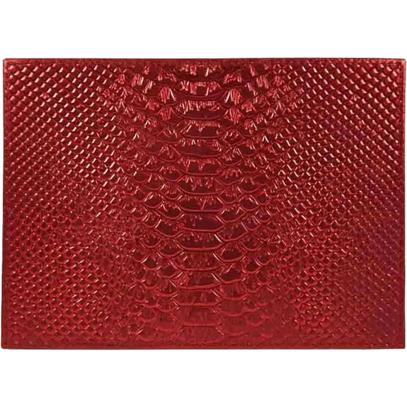 Обложка для паспорта нат.кож, красн,&nbsp; Железный Питон