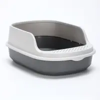 Лоток для кошек &laquo;Фур-Мур&raquo;, 48&times;35.5 см, с высоким бортом, с совком, покрытие софт-тач, смоки