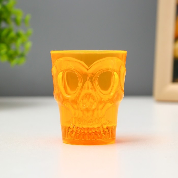 Фужер с подсветкой  Фужер с подсветкой "Хэллоуин" LED 1Вт от батареек LR41 оранжевый 6х5х5см RISALUX