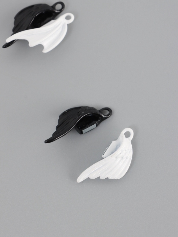 Замок магнитный металл Замок магнитный металл "Крылья" набор 2 шт чёрно-белый 2,6х1,9 см