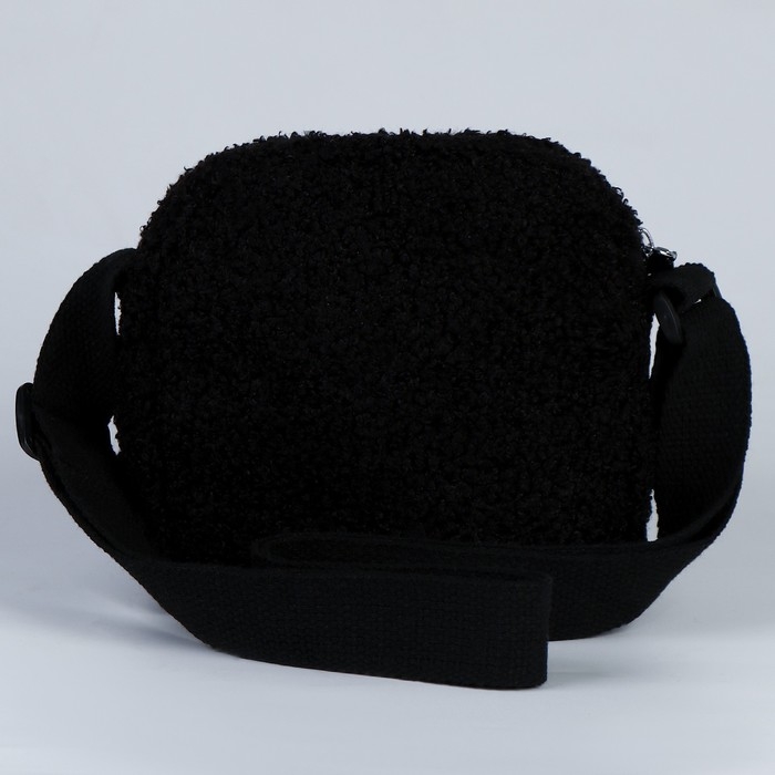Сумка плюшевая «Мишка», чёрная