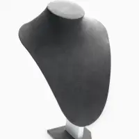 Бюст для украшений QF, 20&times;8&times;29 см, h=29 см, флок, серый графит