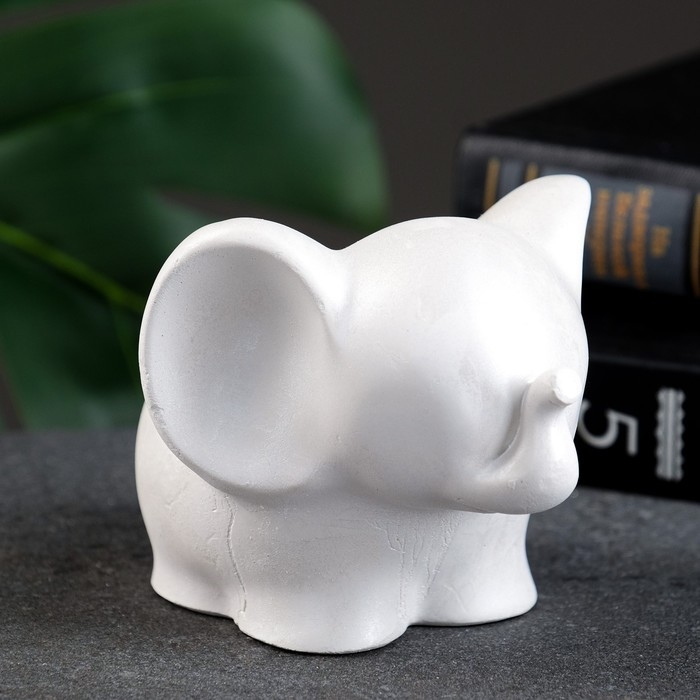 Фигурное кашпо  Фигурное кашпо "Слоненок" перламутр, 12х9х8см