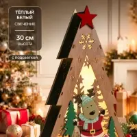 Фигура светодиодная, Luazon Lighting, 30 см, свечение тёплое белое