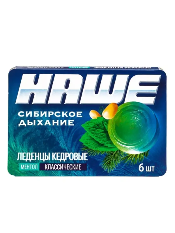 Леденцы &laquo;НАШЕ&raquo;, Ментол Классика, блистер, 6 шт.