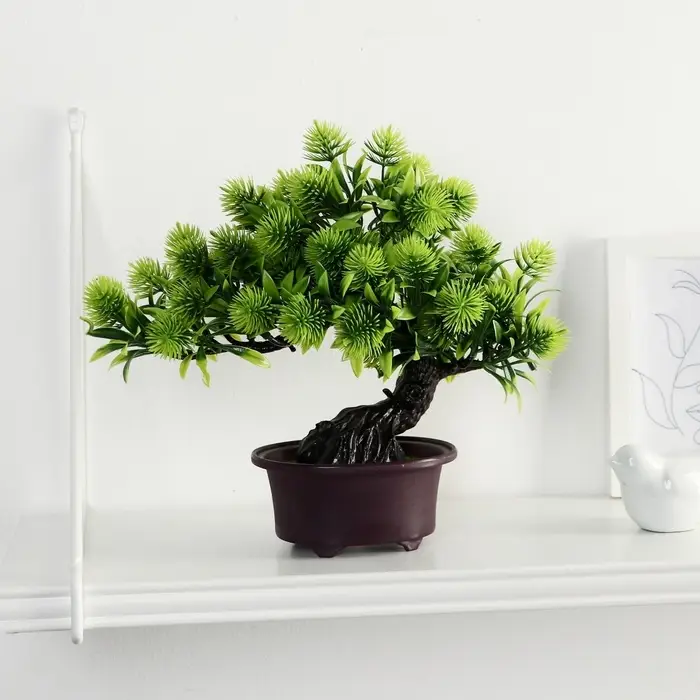 Бонсай искусственный в горшке &laquo;Пушистоцвет&raquo;, 12&times;22 см, МИКС