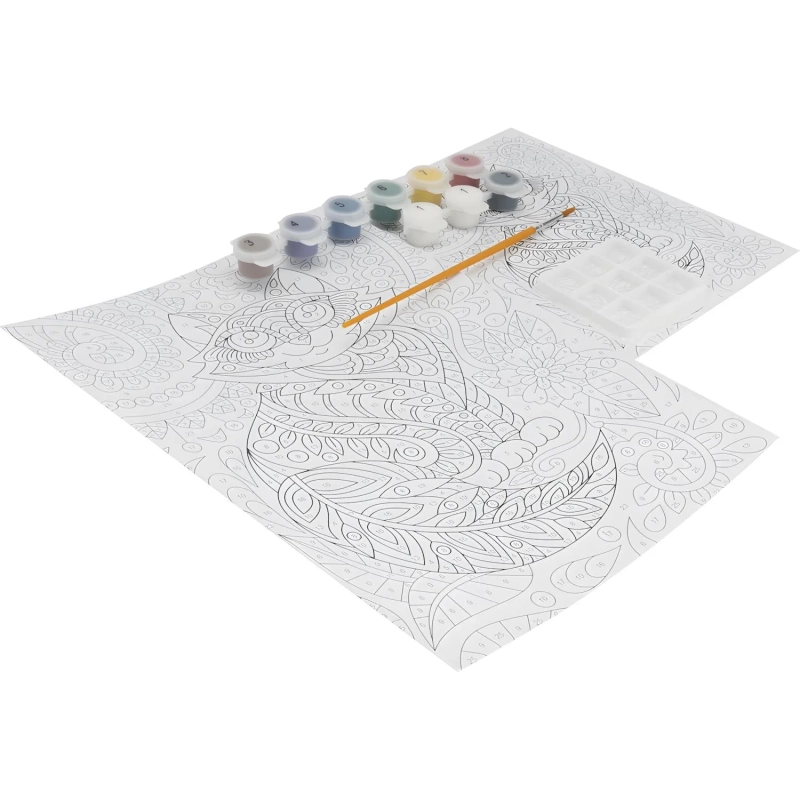 Картина по номерам Котик, Ркн-012