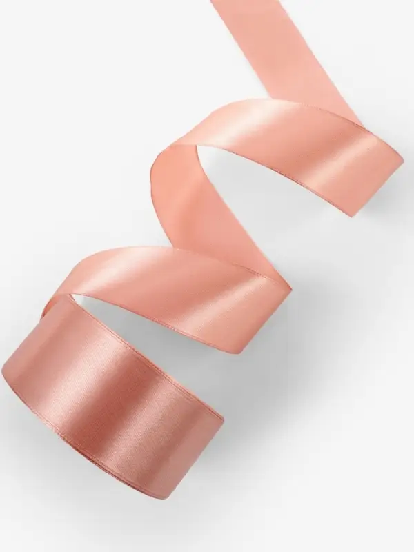 Лента атласная, 40 мм, 23&plusmn;1 м, бежево-розовая