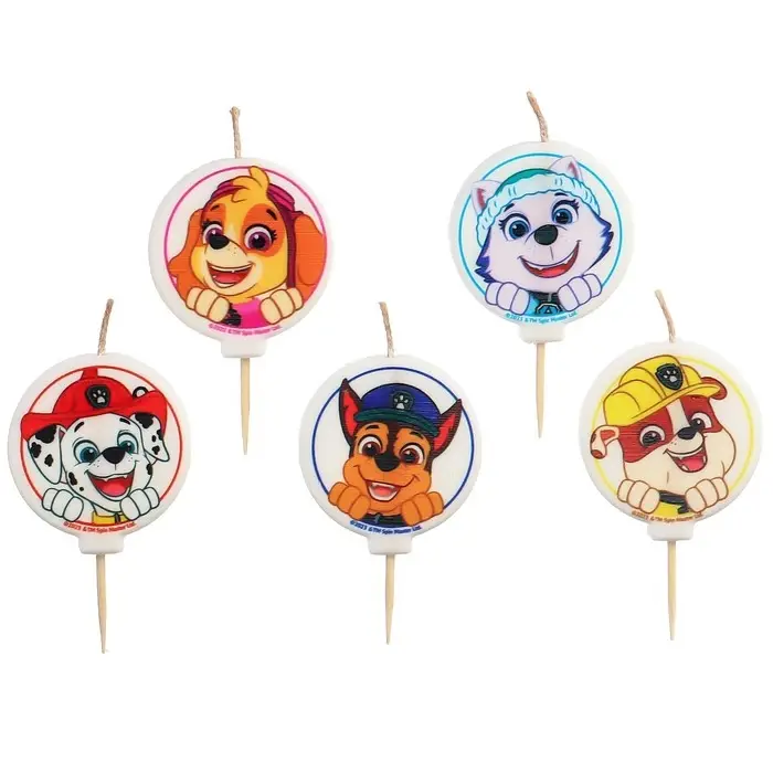 Свеча для торта Свеча для торта "С Днем Рождения!", 5 штук, Щенячий патруль