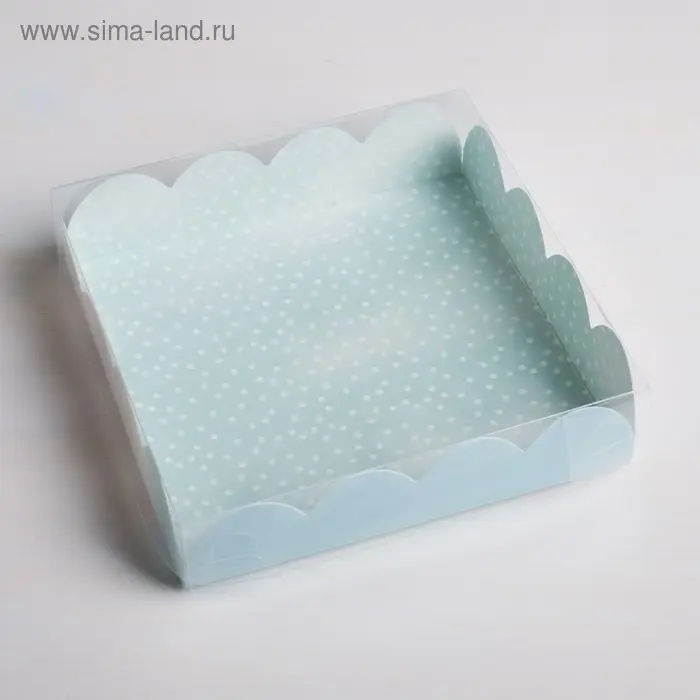 Коробка для печенья, кондитерская упаковка с PVC крышкой, Present for you, 13 х 13 х 3 см Коробка для печенья, кондитерская упаковка с PVC крышкой, Present for you, 13 х 13 х 3 см