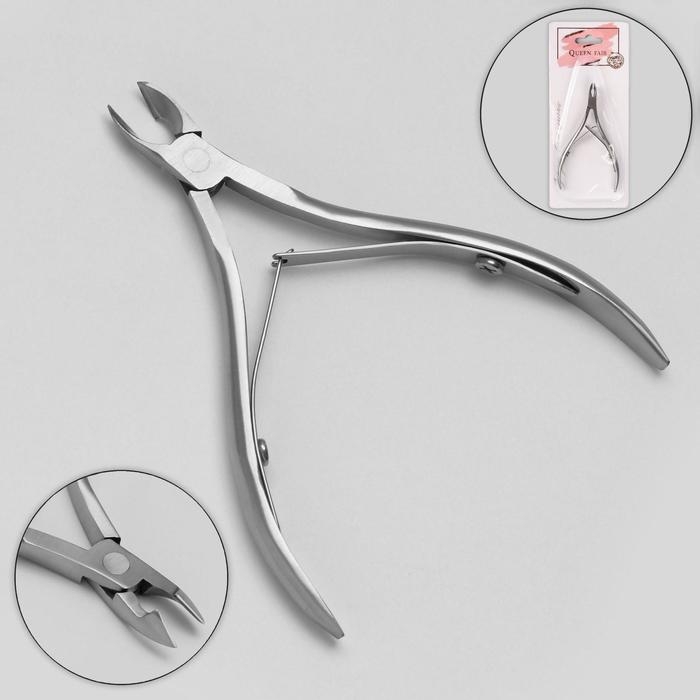 Кусачки маникюрные для кутикулы, двойная пружина, 10 см, длина лезвия - 7 мм, на блистере Кусачки маникюрные для кутикулы, двойная пружина, 10 см, длина лезвия - 7 мм, на блистере