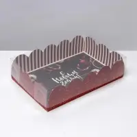 Коробка для кондитерских изделий с PVC крышкой «Новогодняя пора», 20 х 30 х 8 см
