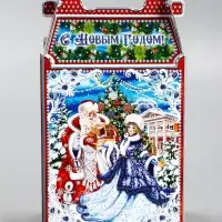 Подарочная новогодняя коробка &laquo;На катке&raquo;, для сладких подарков, 17.8&times;10&times;32.5 см