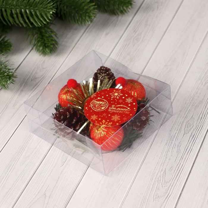 Подсвечник на одну свечу Подсвечник на одну свечу "Шарики" отв d-2 см, красный