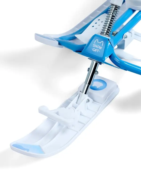 Снегокат растущий &laquo;Морозные гонки&raquo; Snow Cat, со спинкой, белый, голубой