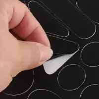 Заплатки для одежды, клеевые, разноразмерные, лист 15&times;20, см, чёрные