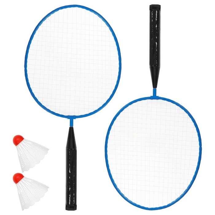 Набор для бадминтона ONLYTOP: 2 ракетки, 2 волана, цвета МИКС Набор для бадминтона ONLYTOP: 2 ракетки, 2 волана, цвета МИКС