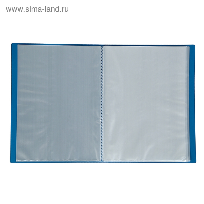 Папка с 60 вкладышами А4, 500 мкм, Calligrata, текстура Папка с 60 вкладышами А4, 500 мкм, Calligrata, текстура "песок", синяя