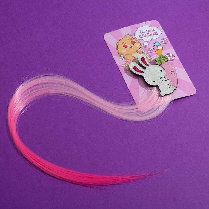 Заколки для волос , цветная прядь «Ты такая сладкая!» Заколки для волос , цветная прядь «Ты такая сладкая!»