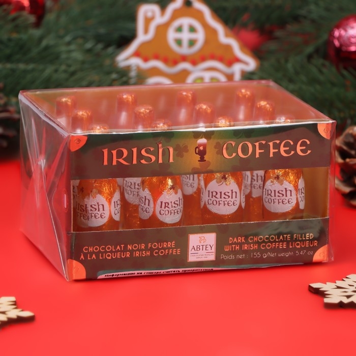 Новый год. Шоколад фигурный IRISH COFFEE, с ликером и ирландским кофе, 13 ± 1 г Новый год. Шоколад фигурный IRISH COFFEE, с ликером и ирландским кофе, 13 ± 1 г