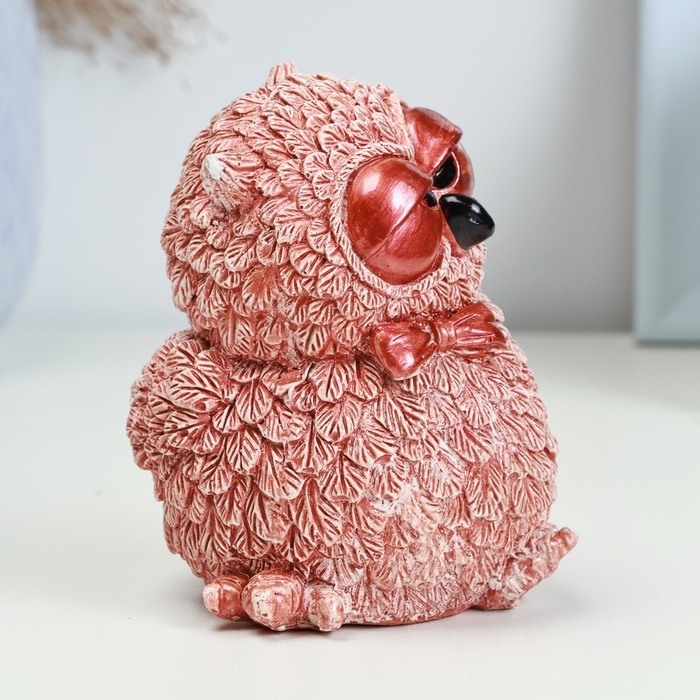 Фигура Фигура "Филин с бабочкой" красно-коричневая, 8,5х7х7см