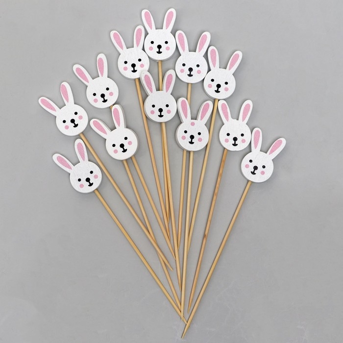 Шпажки «Зайка», в наборе 12 штук Шпажки «Зайка», в наборе 12 штук