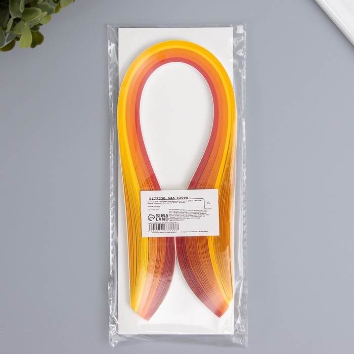 Полоски для квиллинга 100 полосок плотность 120 гр Полоски для квиллинга 100 полосок плотность 120 гр "Жёлтый оранж" ширина 0,5 см длина 39 см 517733