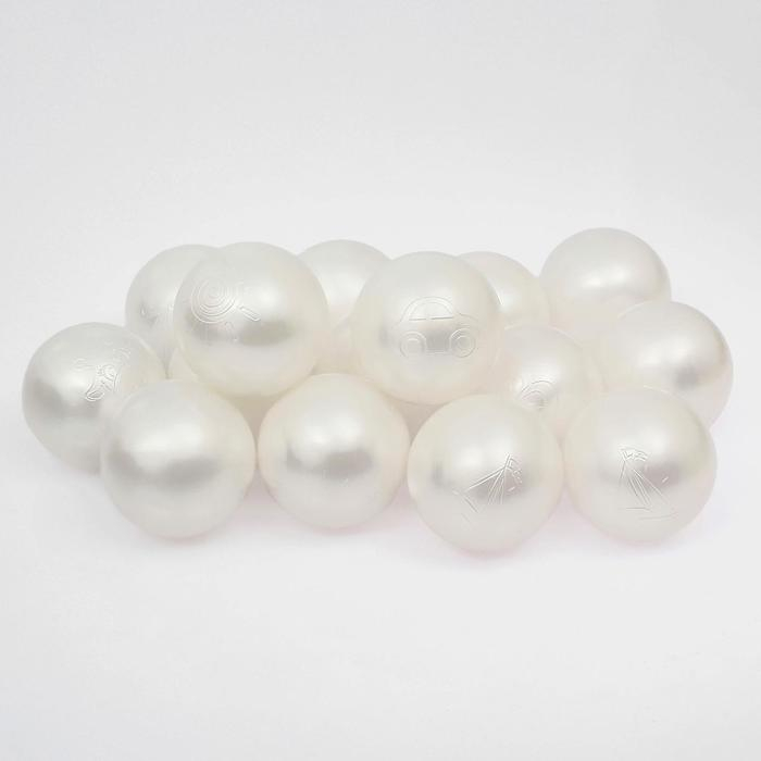 Набор шаров для сухого бассейна 500 шт, цвет: белый перламутр Набор шаров для сухого бассейна 500 шт, цвет: белый перламутр