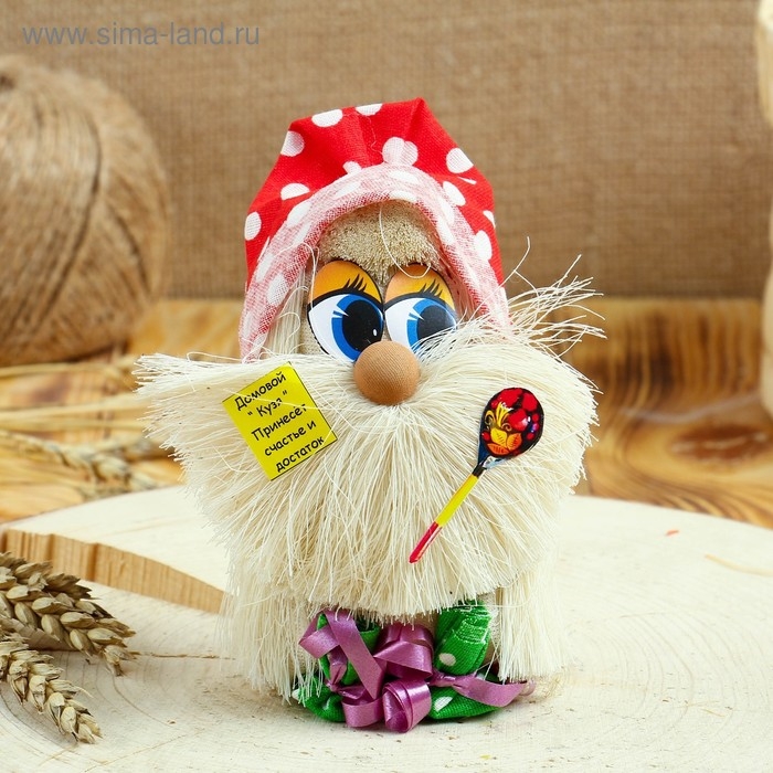 Оберег «Домовой с ложкой», 12 см, микс Оберег «Домовой с ложкой», 12 см, микс