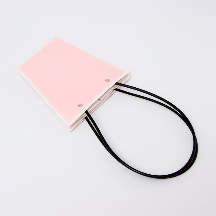 Сумка для цветов светло-розовая, влагостойкая, 17x17-11.5x11.5-20 см 6 Сумка для цветов светло-розовая, влагостойкая, 17x17-11.5x11.5-20 см 6