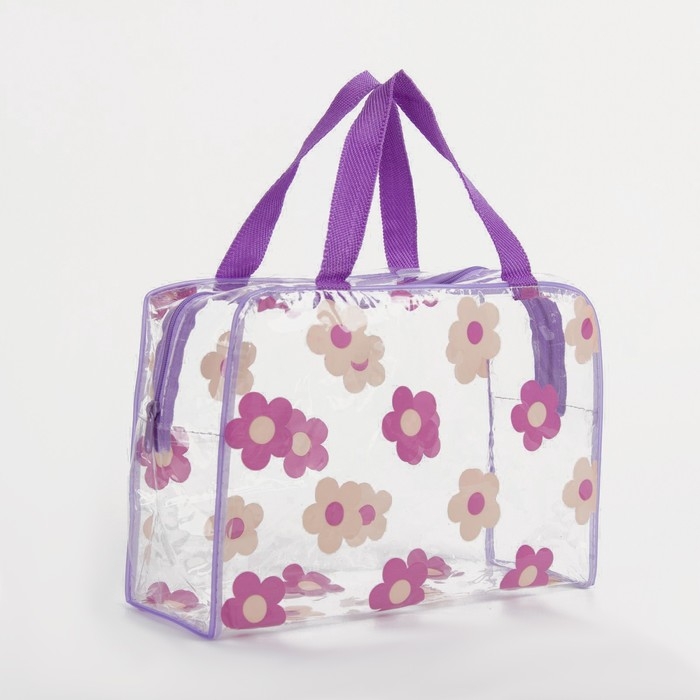 Косметичка на молнии, цвет фиолетовый