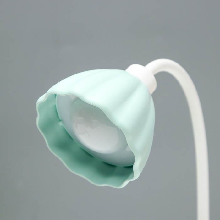 Настольная лампа Настольная лампа "Лайни" LED 2Вт USB АКБ зёлёный 10,5x10,5x37 см RISALUX