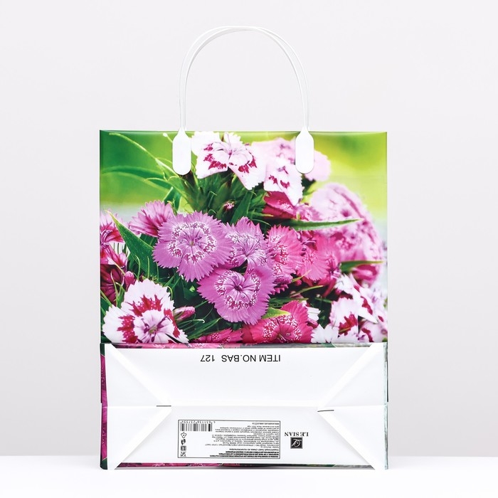 Пакет Пакет "Садовые цветы", мягкий пластик, 26 x 23 см, 110 мкм