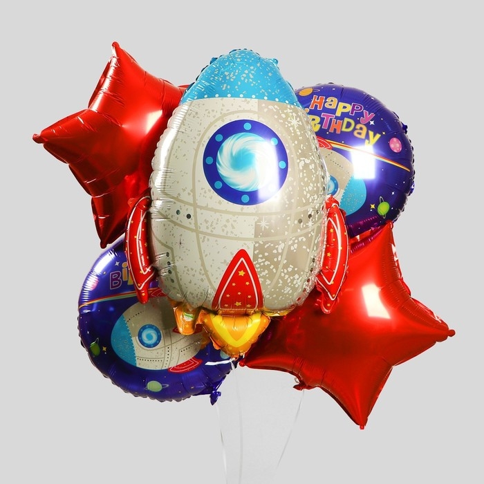Букет из шаров «Ракета», набор 5 шт. Букет из шаров «Ракета», набор 5 шт.