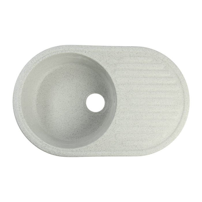 Мойка для кухни из камня ZEIN 11/Q10, 720 х 455 мм, овальная, перелив, цвет светло-серый Мойка для кухни из камня ZEIN 11/Q10, 720 х 455 мм, овальная, перелив, цвет светло-серый