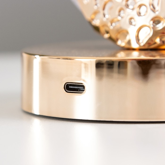 Настольная лампа сенсорная Настольная лампа сенсорная "Лендис" LED 3Вт 3000-6000К USB АКБ диммер золото 9,5х13,5х22 см 102220