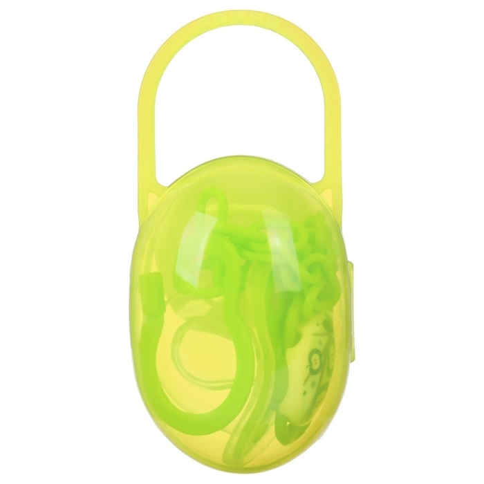 Соска - пустышка силиконовая ортодонтическая, от 0 мес., с колпачком, в контейнере + держатель, цвет МИКС Соска - пустышка силиконовая ортодонтическая, от 0 мес., с колпачком, в контейнере + держатель, цвет МИКС