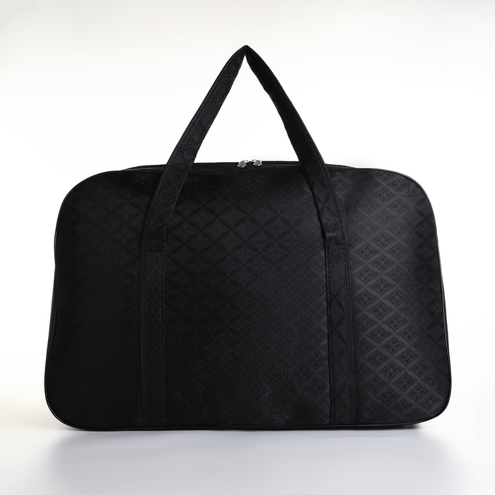 Сумка дорожная на молнии, наружный карман, длинный ремень, цвет чёрный Сумка дорожная на молнии, наружный карман, длинный ремень, цвет чёрный