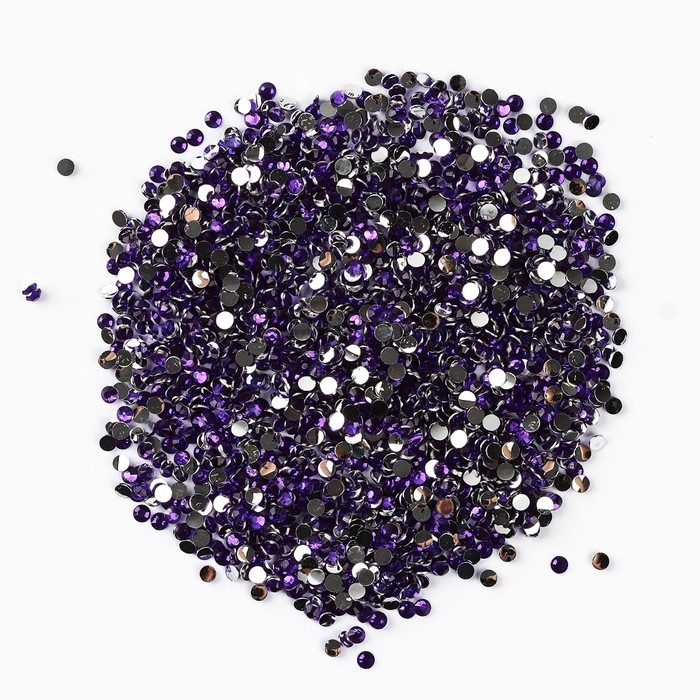 Стразы для творчества холодной фиксации фиолетовые, d = 3 мм, 70 гр Стразы для творчества холодной фиксации фиолетовые, d = 3 мм, 70 гр
