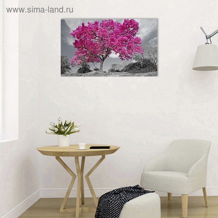 Картина на холсте Картина на холсте "Цветущее дерево" 60*100 см