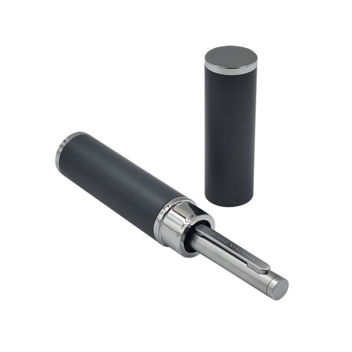 Ручка шариковая поворотная, 1.0 мм, BrunoVisconti FIRENZE, стержень синий, металлический корпус Soft Touch серебристый, в тубусе Ручка шариковая поворотная, 1.0 мм, BrunoVisconti FIRENZE, стержень синий, металлический корпус Soft Touch серебристый, в тубусе