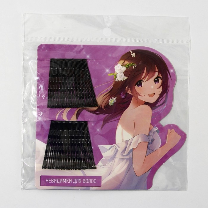 Невидимки для волос «Нежность» 60 шт, 4,5 см Невидимки для волос «Нежность» 60 шт, 4,5 см