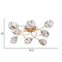 Люстра "Бриана" 8х40Вт Е27 Золото МОДЕЛЬ: 2800087