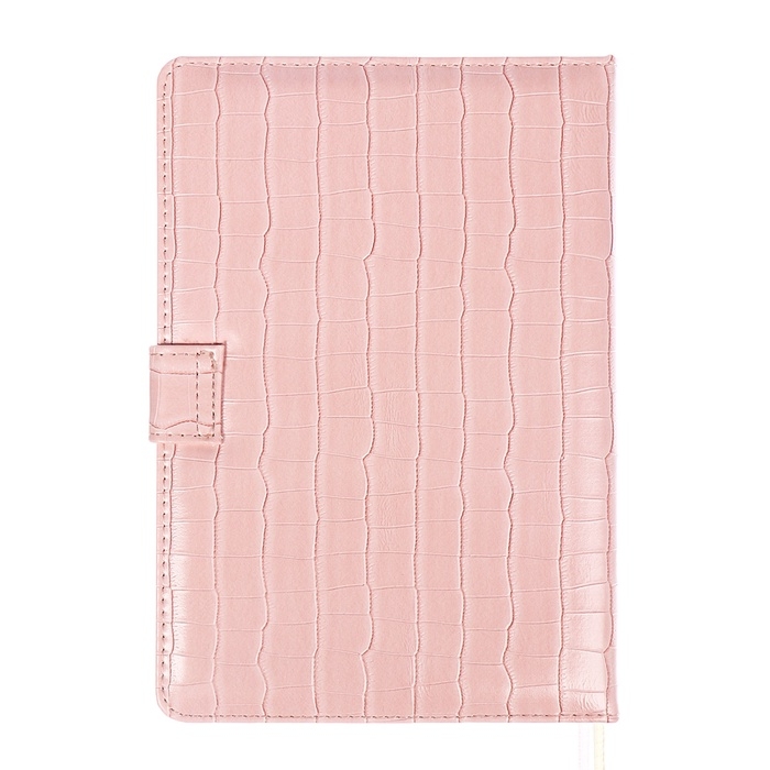 Ежедневник датированный 2025 A5 168 листов, deVENTE.Barbara, твердая обложка кожзам с поролоном, хлястик, перфорация, ляссе, блок 70, розовый Ежедневник датированный 2025 A5 168 листов, deVENTE.Barbara, твердая обложка кожзам с поролоном, хлястик, перфорация, ляссе, блок 70, розовый