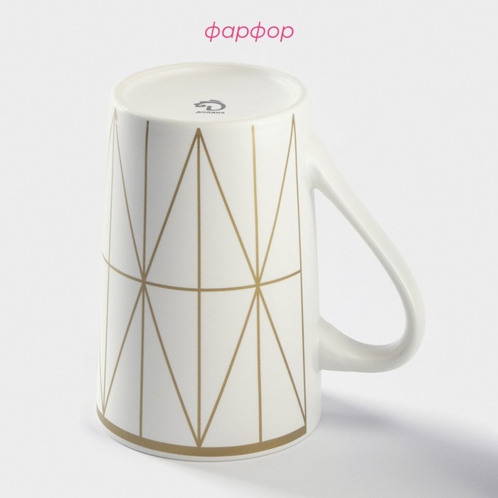 Кружка фарфоровая Доляна White style, 380 мл, цвет белый Кружка фарфоровая Доляна White style, 380 мл, цвет белый